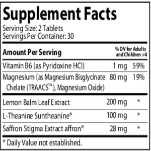 Ingredients of ChildCalm Advance nutritions By Zahler