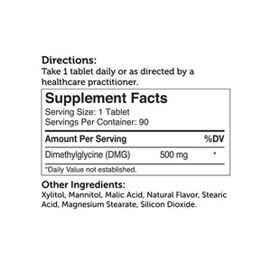 Advanced Nutrition by Zahler DMG 500 mg - 90 Chewable Tablets