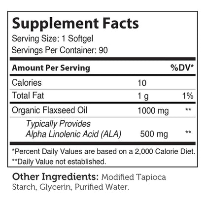 Flax Seed Oil 1000 mg Advance nutritions By Zahler