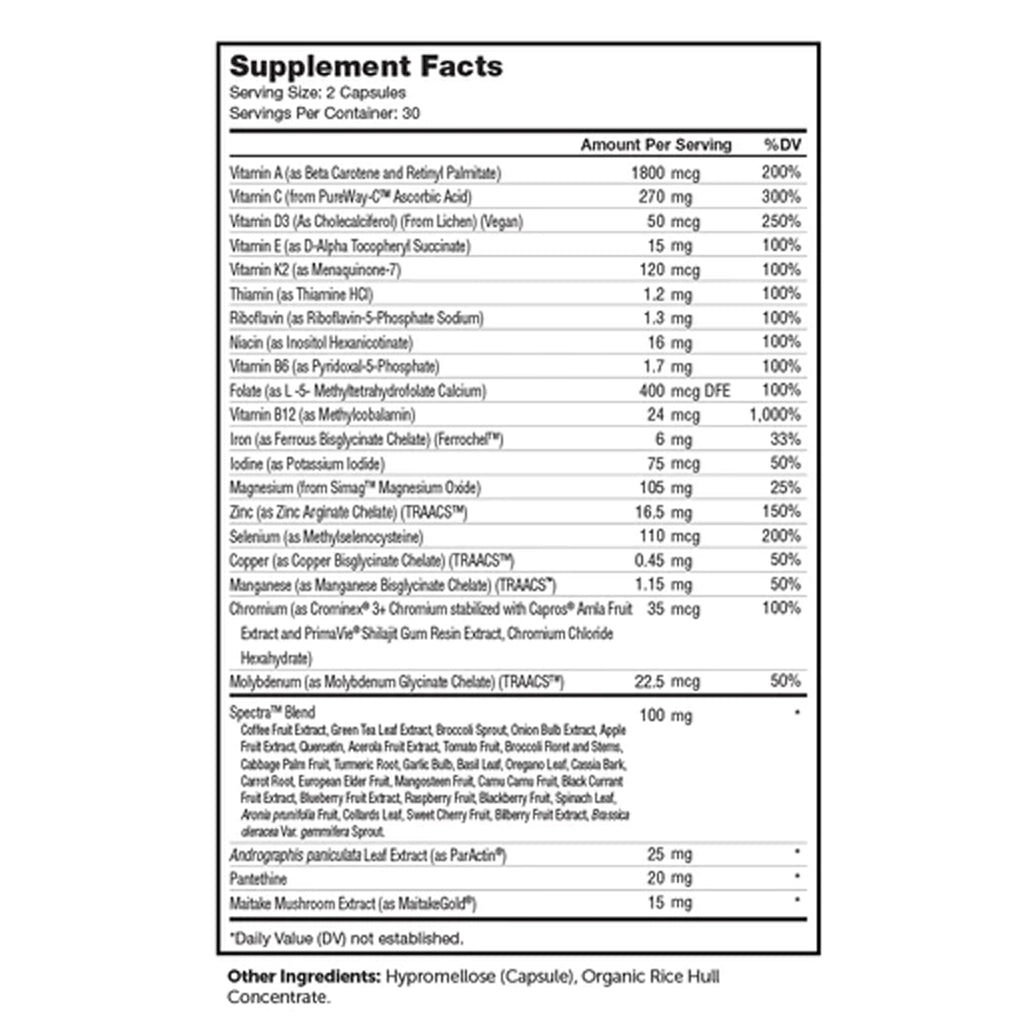 Multivitamin Immune Advanced Nutrition by Zahler