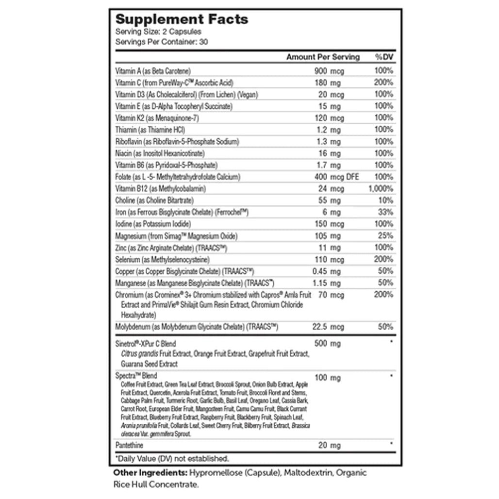 Multivitamin Metabolism Advanced Nutrition by Zahler