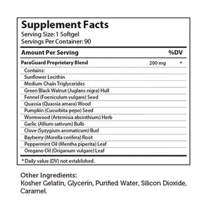 Paraguard softgels Advance nutritions By Zehler