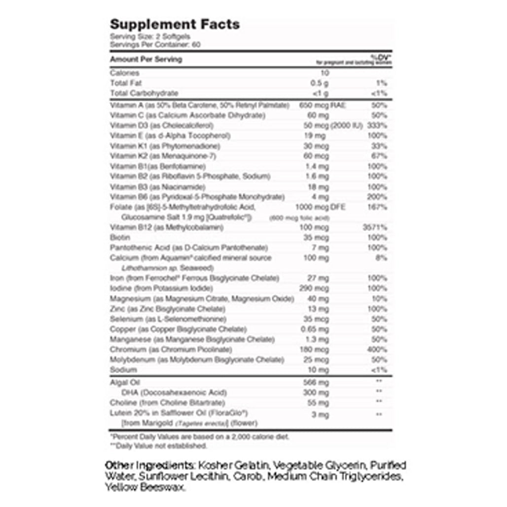prenatal +DHA Optimal Advance nutritions By Zahler
