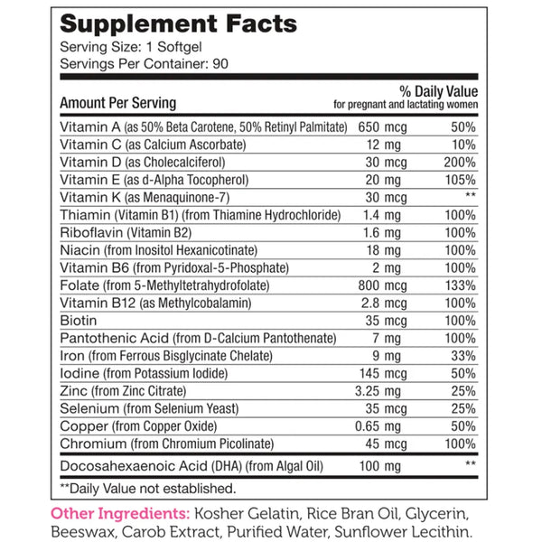 Prenatal Mini advanced nutrition by zahler