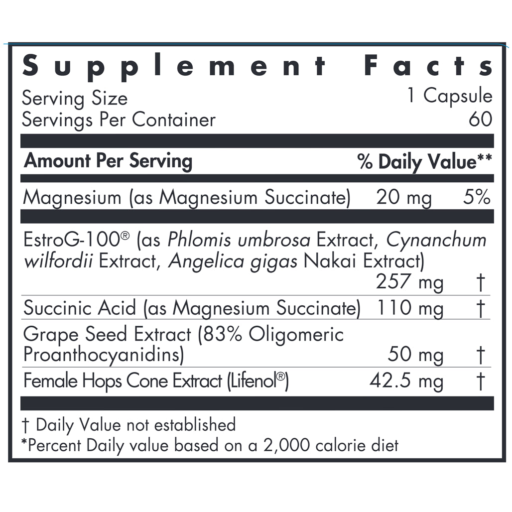 Allergy Research Group Flashes No More vegcaps label