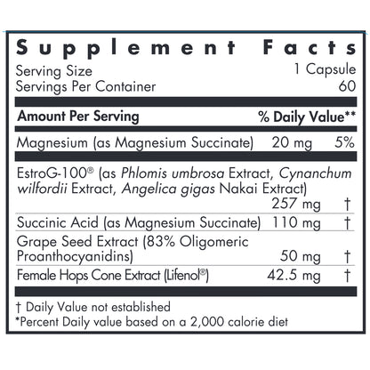 Allergy Research Group Flashes No More vegcaps label