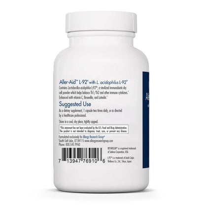 Aller-Aid L-92 - 60 veg capsules by Allergy Research
