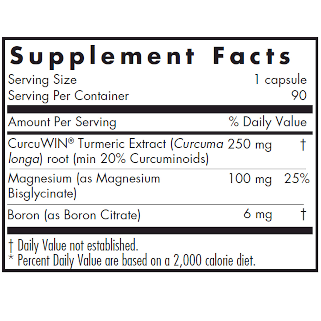 Allergy Research Group Boron Joint with CurcuWin vegcaps label