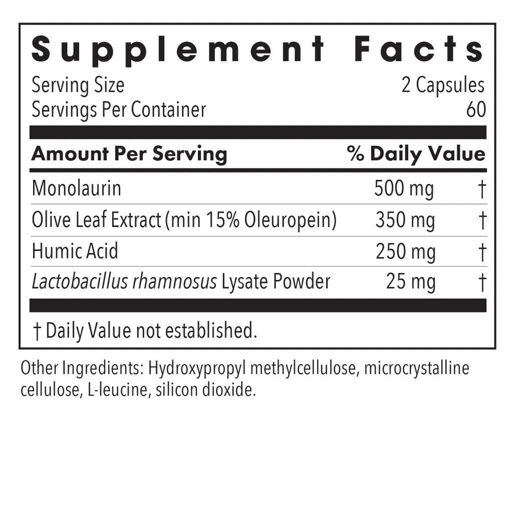 Allergy Research Group Humic-Monolaurin Complex - 120 vegcaps