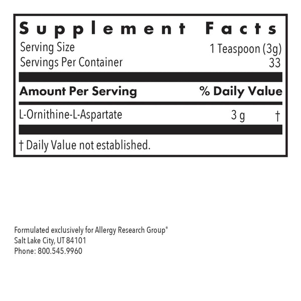 L-Ornithine-L-Aspartate by Allergy Research - 100 gms 