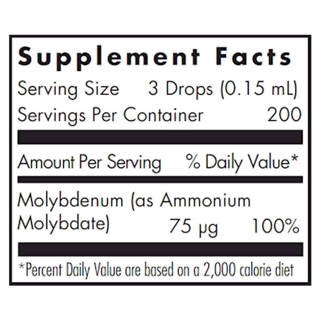 Allergy Research Group Liquid Molybdenum label