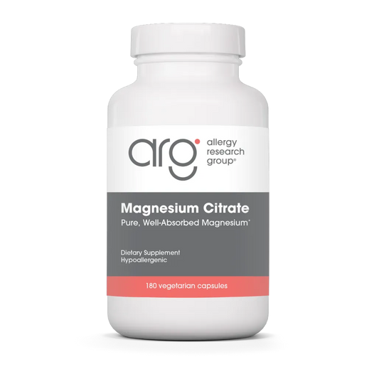 Allergy Research Group Magnesium Citrate - 180 Vegcaps