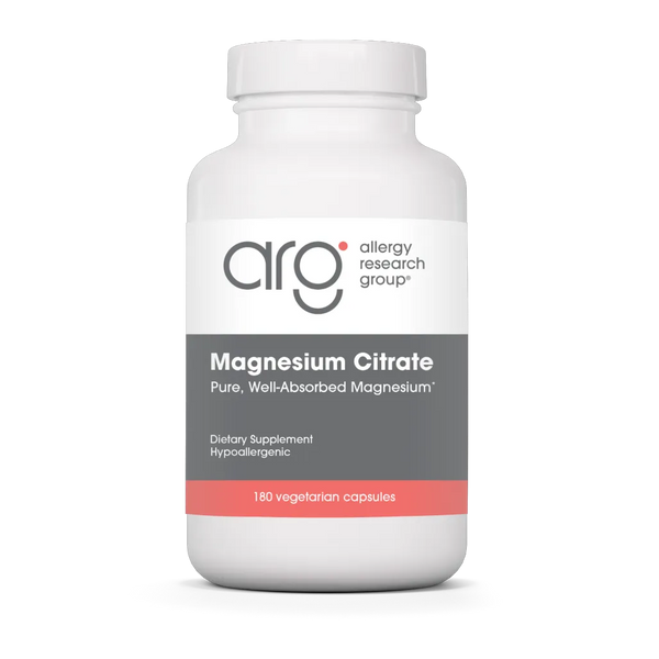Allergy Research Group Magnesium Citrate - 180 Vegcaps