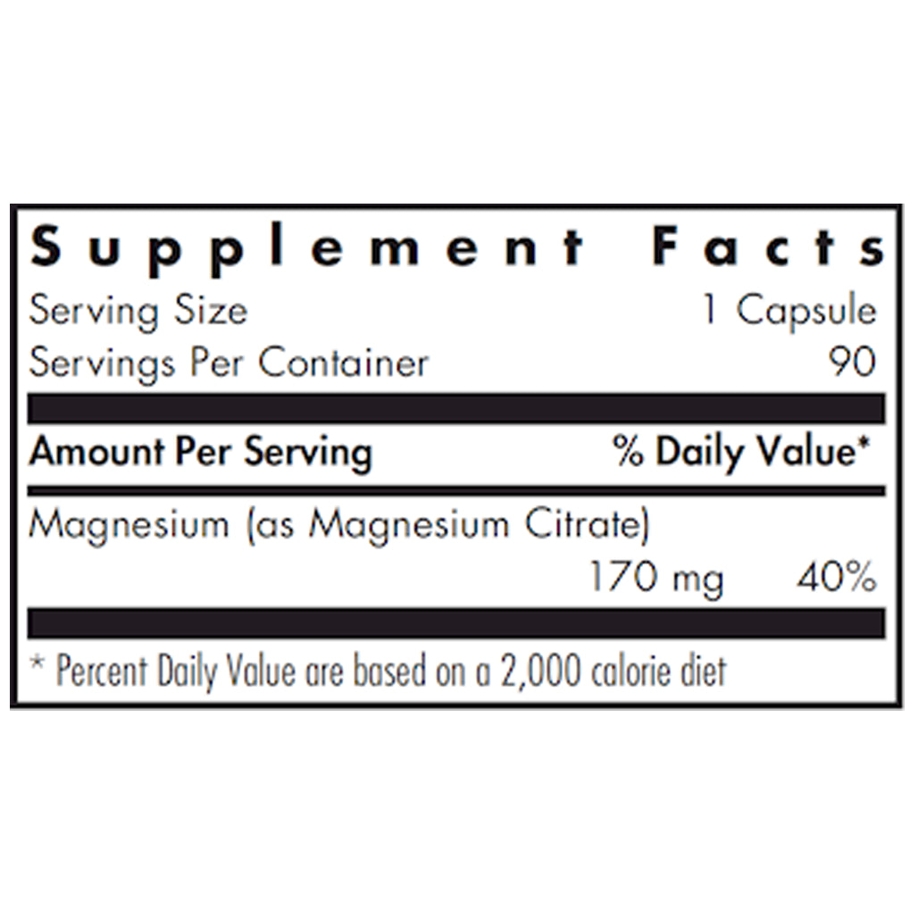 Magnesium Citrate 170 mg Allergy Research Group