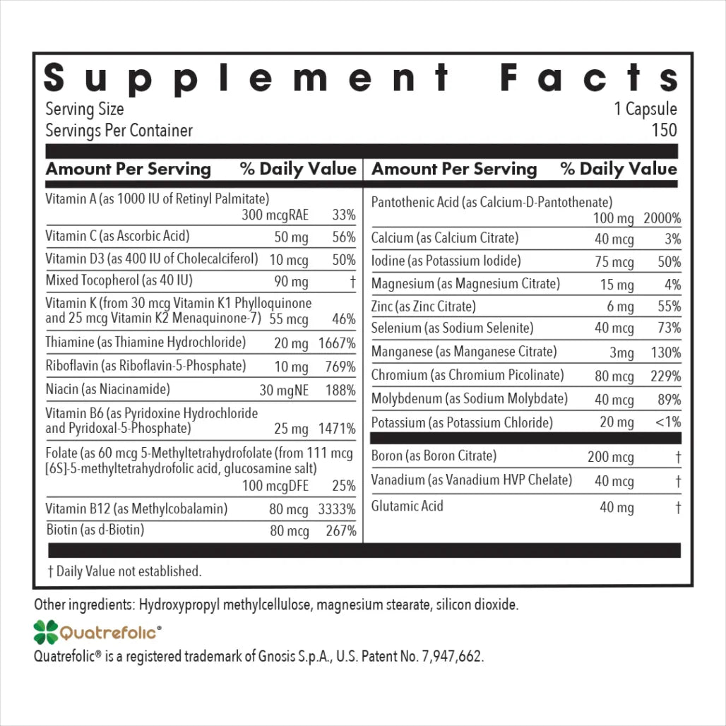 Allergy Research Group Multi-Vi-Min without copper and iron - 150 Vegcaps