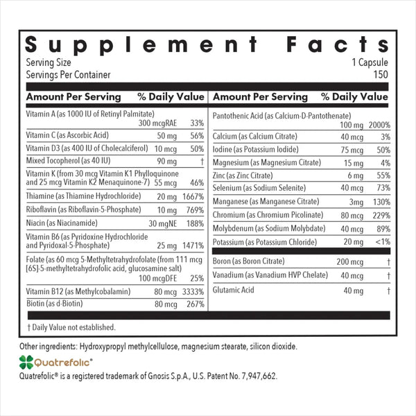 Allergy Research Group Multi-Vi-Min without copper and iron - 150 Vegcaps