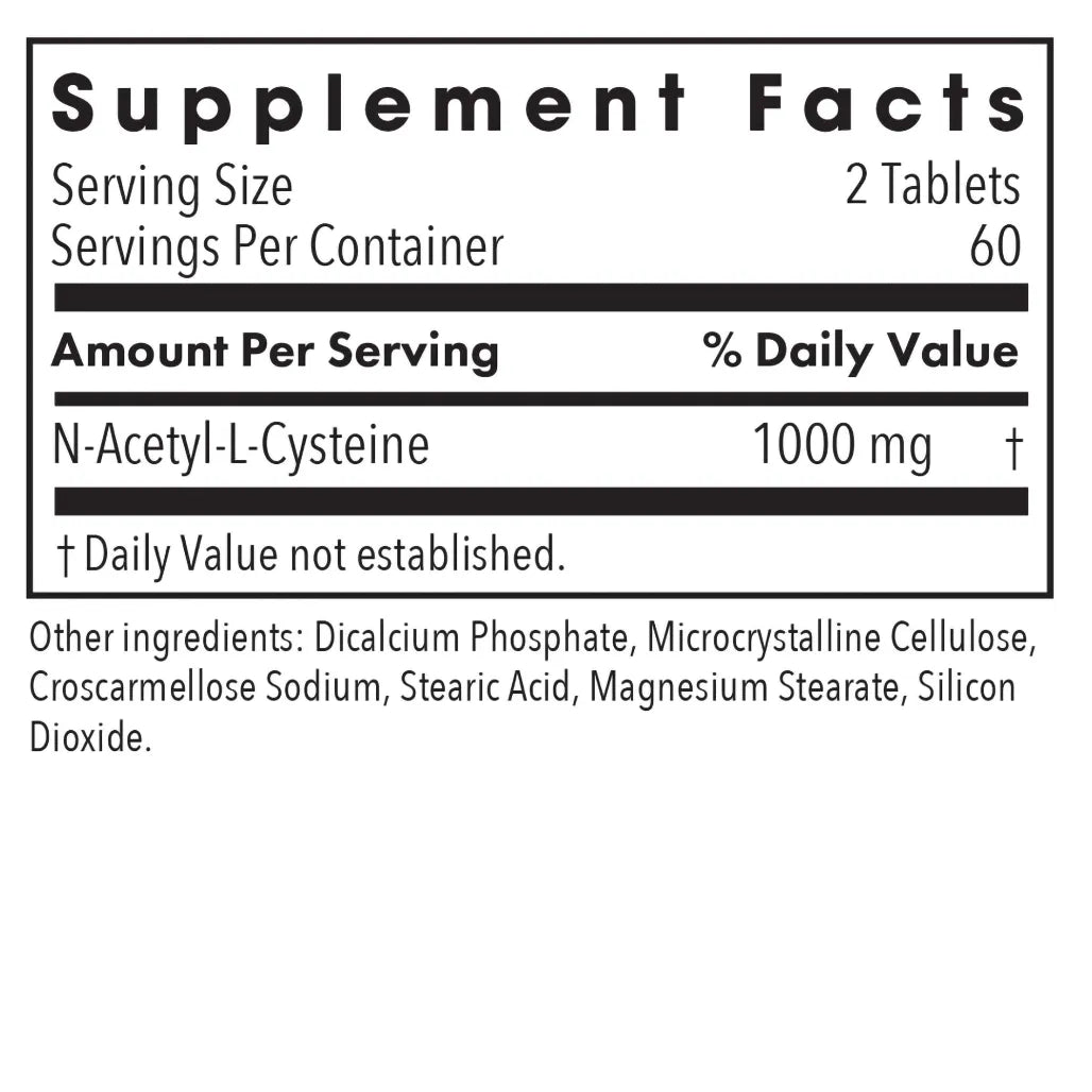 Allergy Research Group NAC N-Acetyl-L-Cysteine 500 mg - 120 tabs