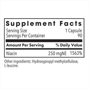 Allergy Research Group Niacin Vitamin B3 250 mg - 90 Vegcaps