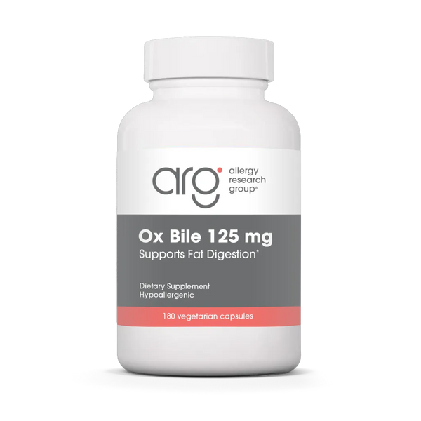 Allergy Research Group Ox Bile 125 mg - 180 Vegcaps