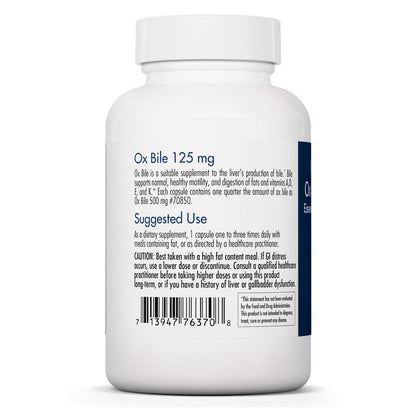 Ox Bile 125mg Allergy Research