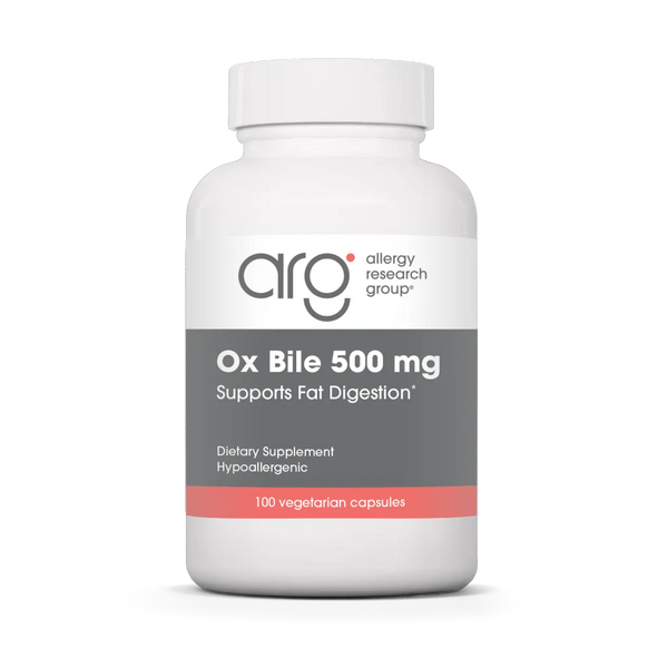 allergy research group ox bile 500 mg bottle