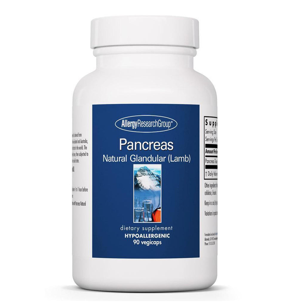 Pancreas Natural Glandular Lamb 425 mg Allergy Research