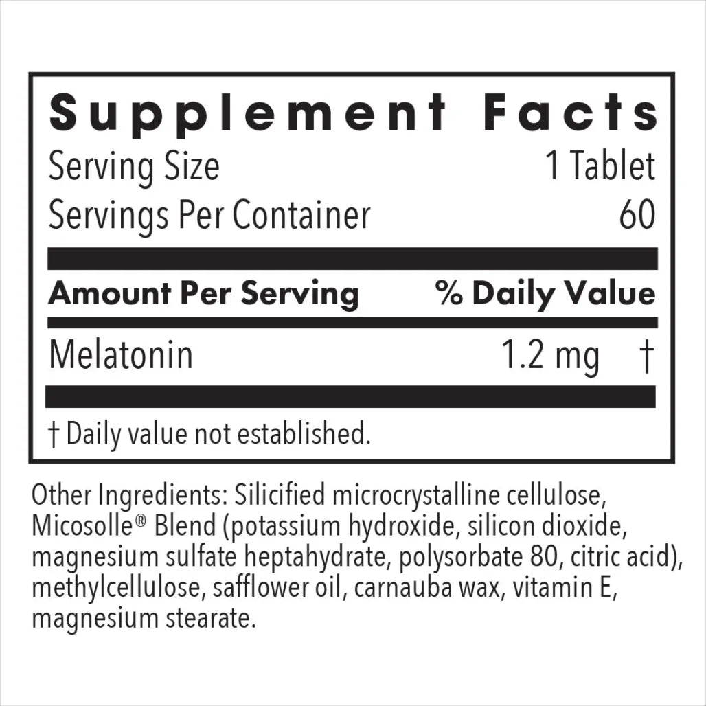 Allergy Research Group Slow Motion Melatonin 1.2 mg - 60 tabs