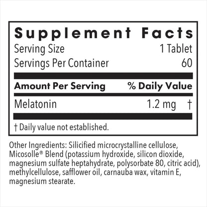 Allergy Research Group Slow Motion Melatonin 1.2 mg - 60 tabs