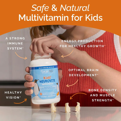 Natural multivitamin for kids - brainmd kids' neurovite multivitamin chewables
