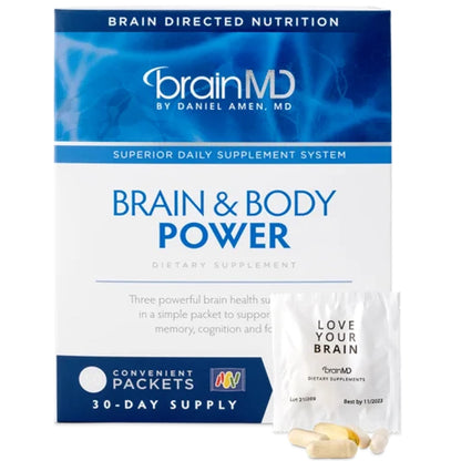 BrainMD Brain & Body Power brain health multivitamin dietary supplement
