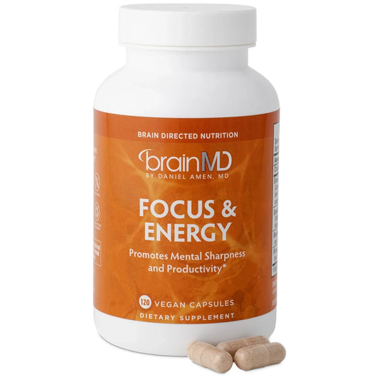  Brain MD - Focus and Energy - 120 Capsules | Supports Mental Sharpness and Productivity