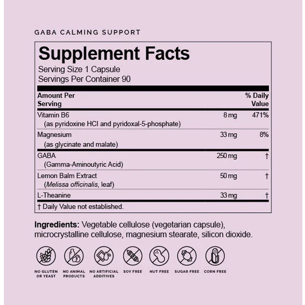 Brain MD GABA Calming Support supplement ingredients 