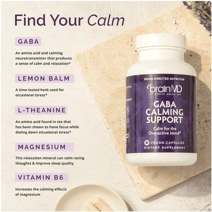 GABA Calming Support Brain MD | Ingredients of this gaba supplement 