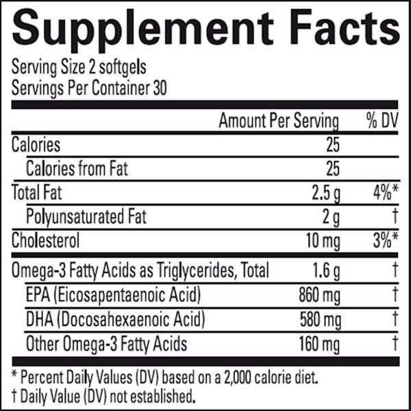 Brain MD Omega-3 Power Softgels - Supports brain health and circulatory system