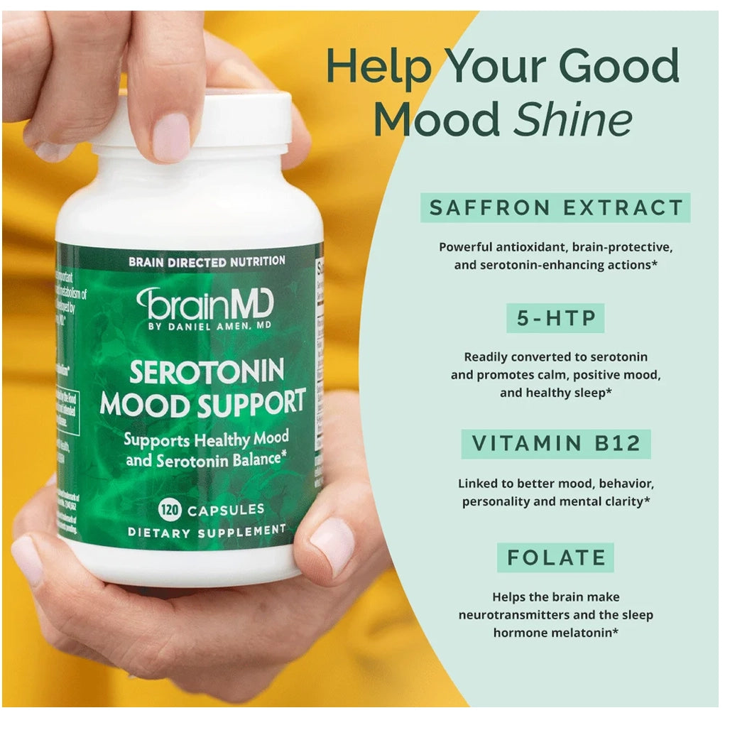 Benefits of Serotonin Mood Support supplement by Brain MD