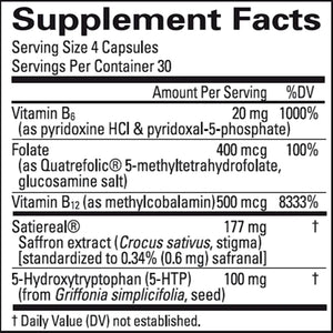 BrainMD Serotonin Mood Support supplement facts  - product ingredients 
