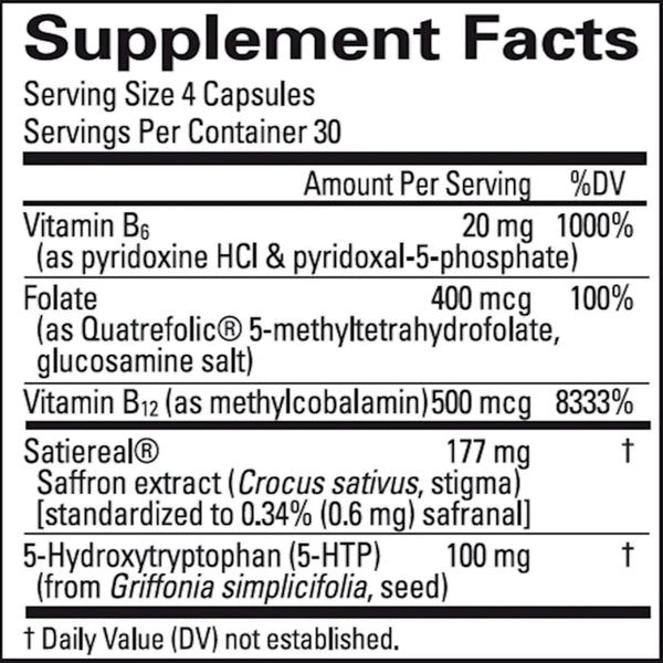 BrainMD Serotonin Mood Support supplement facts  - product ingredients 