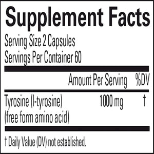 BrainMD Tyrosine supplement capsules - Improves Cognitive Function and Relieves from Stress