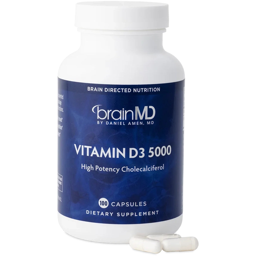358 × 358px  Brain MD Vitamin D3 5000 - 100 Soft gels | Supports heart and brain health and Immune system