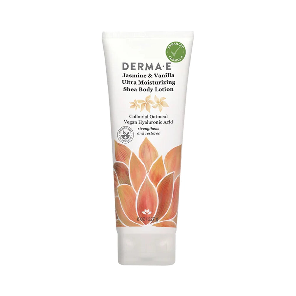 Jasmine & Vanilla Ultra Moisturizing Shea Body Lotion DermaE Natural Bodycare