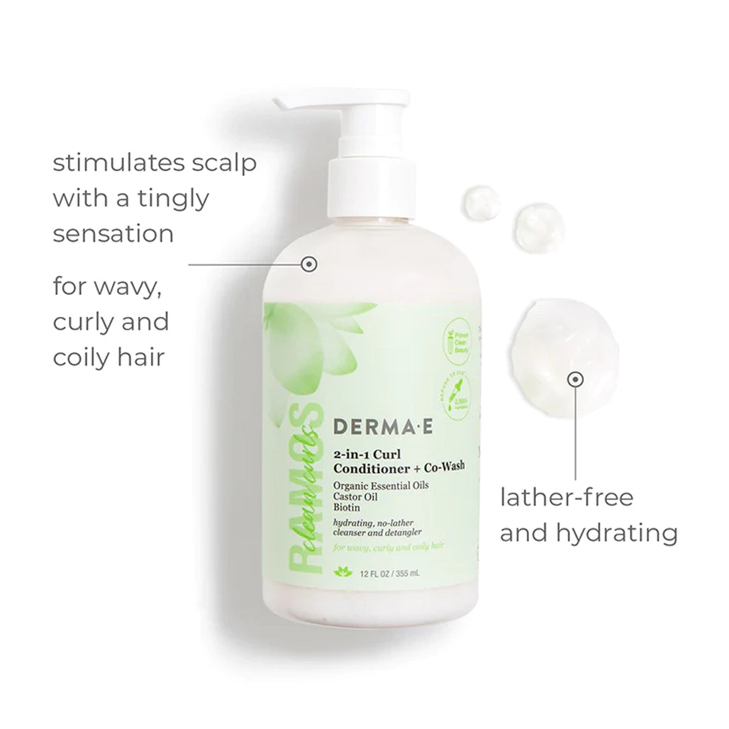 Ramos 2-in-1 Curl Conditioner + Co-Wash by DermaE Natural Bodycare at Nutriessential.