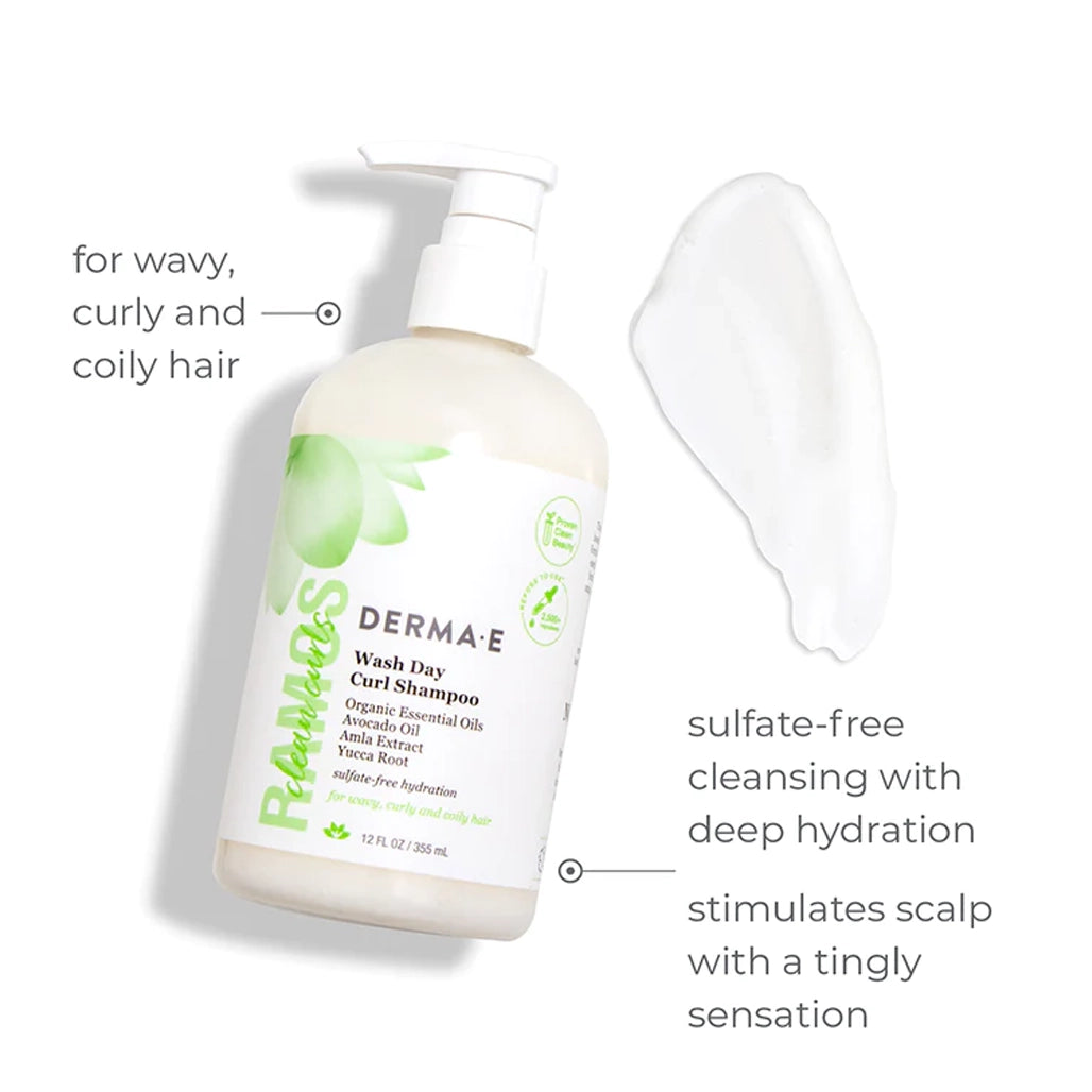 Ramos Wash Day Curl Shampoo by DermaE Natural Bodycare at Nutriessential.com