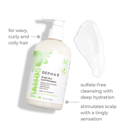 Ramos Wash Day Curl Shampoo by DermaE Natural Bodycare at Nutriessential.com