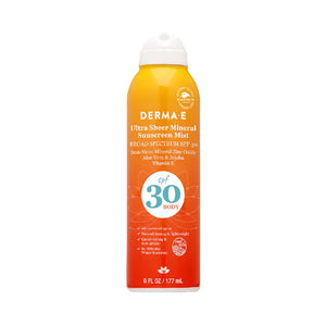 Ultra Sheer Mineral Body Mist SPF 30 DermaE Natural Bodycare