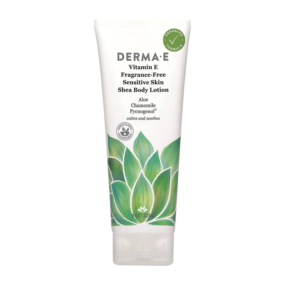 Vitamin E Fragrance-Free Therapeutic Shea Body Lotion DermaE Natural Bodycare