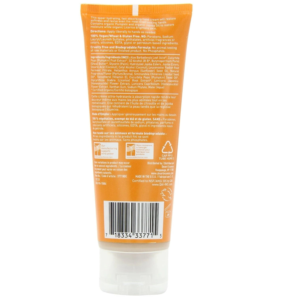 Pumpkin Spice Hand Repair Cream Desert Essence