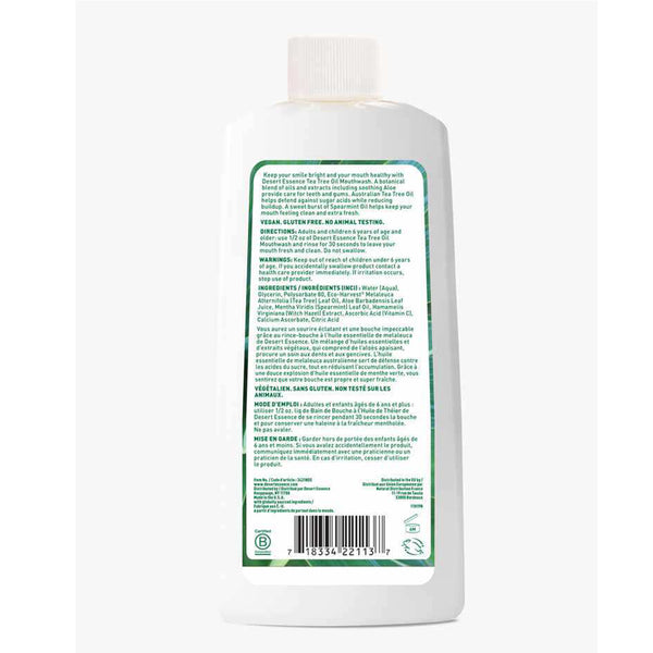 Tea Tree Oil Mouthwash Spearmint Desert Essence