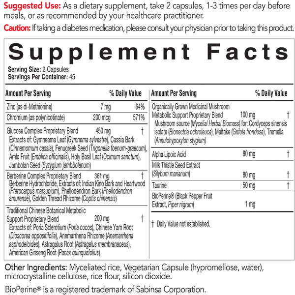 EcoNugenics ecoMetabolic Supplement Facts