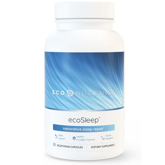 EcoNugenics ecoSleep - 60 Vegetarian Capsules - Restorative Sleep Repair 