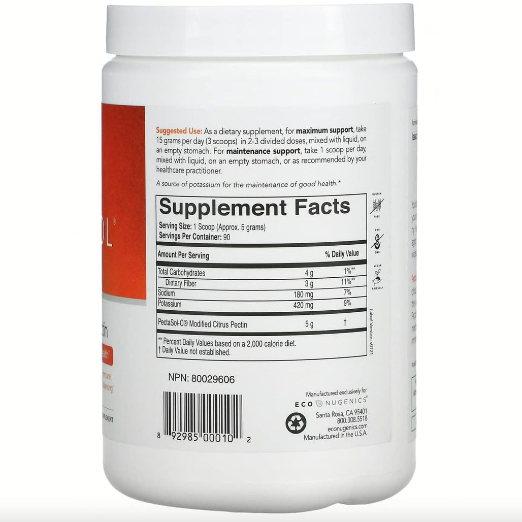EcoNugenics PectaSol-C Powder Supplement Facts 